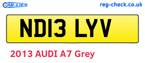ND13LYV are the vehicle registration plates.