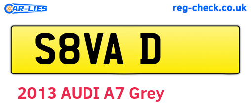 S8VAD are the vehicle registration plates.