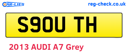 S90UTH are the vehicle registration plates.