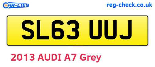 SL63UUJ are the vehicle registration plates.