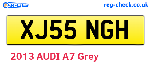 XJ55NGH are the vehicle registration plates.
