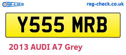 Y555MRB are the vehicle registration plates.