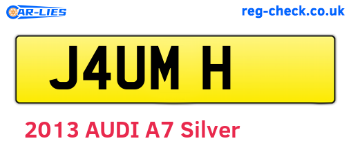 J4UMH are the vehicle registration plates.