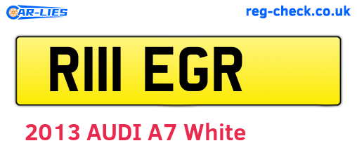 R111EGR are the vehicle registration plates.