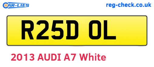 R25DOL are the vehicle registration plates.