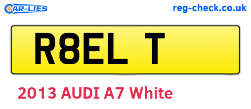 R8ELT are the vehicle registration plates.