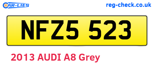 NFZ5523 are the vehicle registration plates.