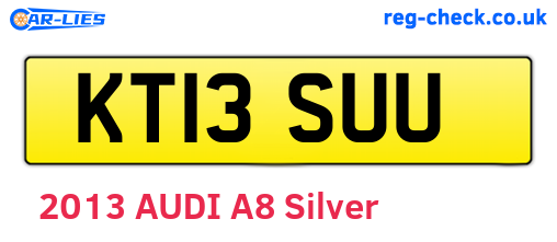 KT13SUU are the vehicle registration plates.