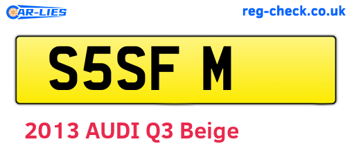 S5SFM are the vehicle registration plates.