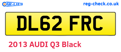 DL62FRC are the vehicle registration plates.