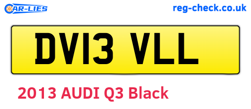 DV13VLL are the vehicle registration plates.