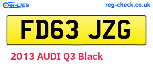 FD63JZG are the vehicle registration plates.
