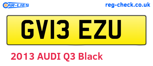 GV13EZU are the vehicle registration plates.