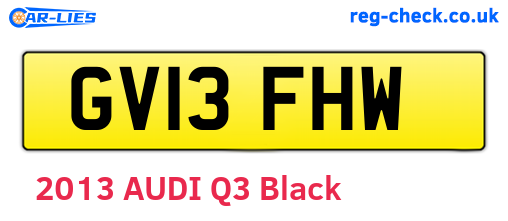 GV13FHW are the vehicle registration plates.