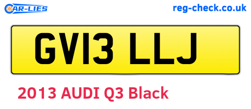 GV13LLJ are the vehicle registration plates.