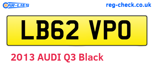 LB62VPO are the vehicle registration plates.