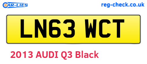 LN63WCT are the vehicle registration plates.