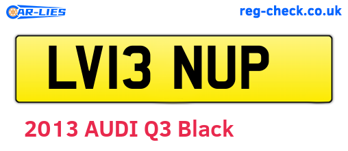 LV13NUP are the vehicle registration plates.