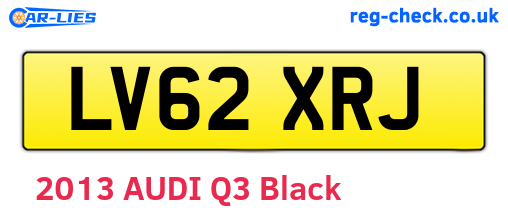 LV62XRJ are the vehicle registration plates.