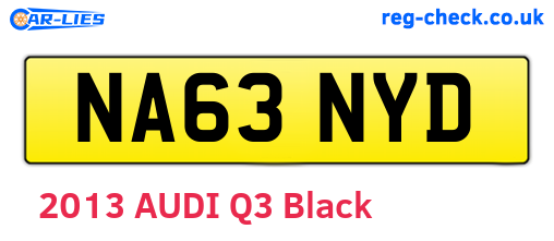 NA63NYD are the vehicle registration plates.