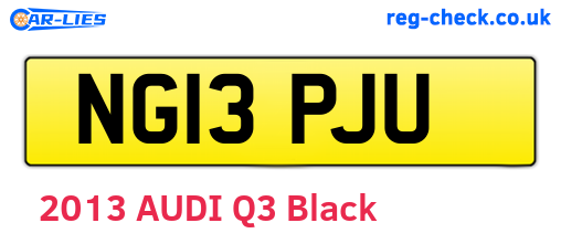 NG13PJU are the vehicle registration plates.