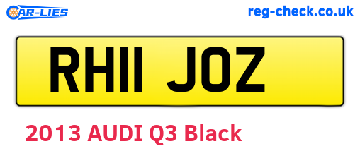 RH11JOZ are the vehicle registration plates.