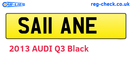 SA11ANE are the vehicle registration plates.