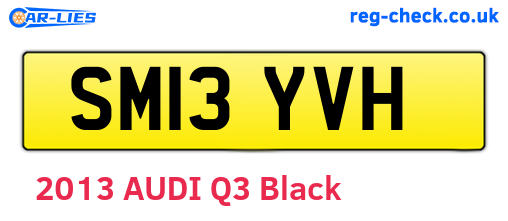 SM13YVH are the vehicle registration plates.
