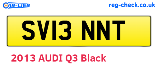 SV13NNT are the vehicle registration plates.