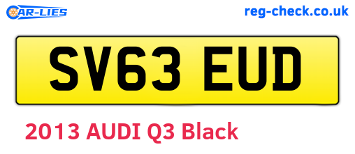 SV63EUD are the vehicle registration plates.