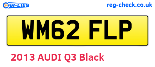 WM62FLP are the vehicle registration plates.