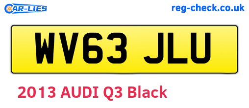 WV63JLU are the vehicle registration plates.