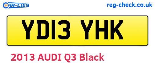 YD13YHK are the vehicle registration plates.
