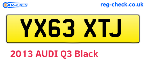 YX63XTJ are the vehicle registration plates.