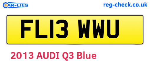 FL13WWU are the vehicle registration plates.