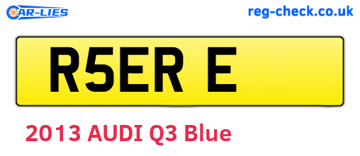 R5ERE are the vehicle registration plates.