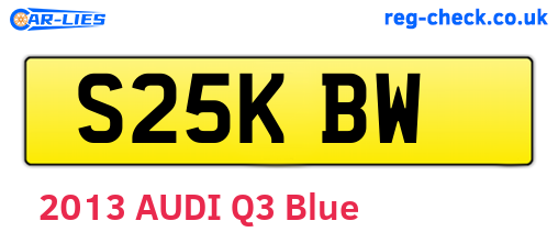 S25KBW are the vehicle registration plates.