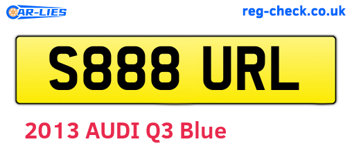 S888URL are the vehicle registration plates.