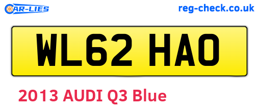 WL62HAO are the vehicle registration plates.
