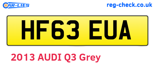 HF63EUA are the vehicle registration plates.