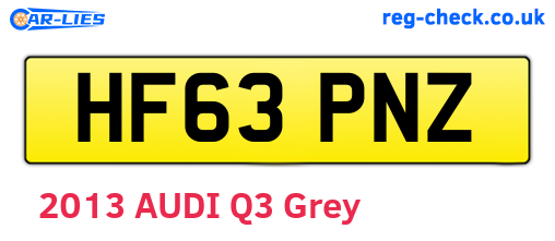 HF63PNZ are the vehicle registration plates.