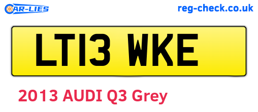 LT13WKE are the vehicle registration plates.