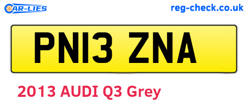 PN13ZNA are the vehicle registration plates.