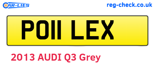 PO11LEX are the vehicle registration plates.