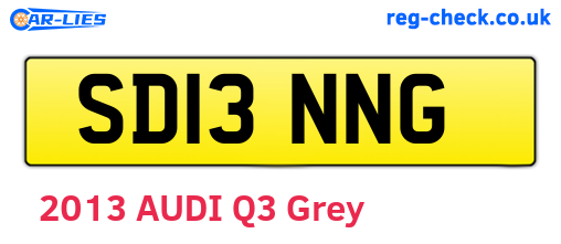 SD13NNG are the vehicle registration plates.
