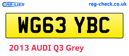 WG63YBC are the vehicle registration plates.