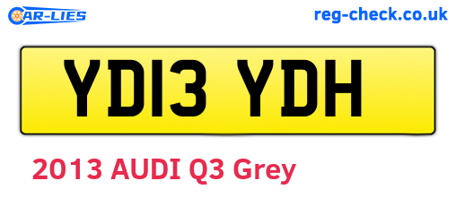 YD13YDH are the vehicle registration plates.