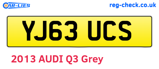 YJ63UCS are the vehicle registration plates.