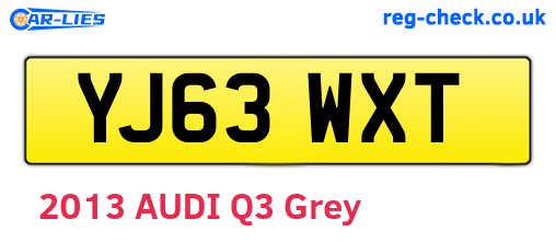 YJ63WXT are the vehicle registration plates.