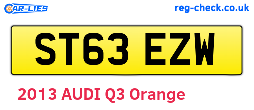 ST63EZW are the vehicle registration plates.